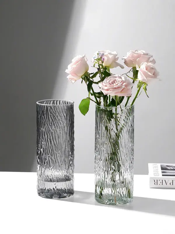 Bình Hoa Thủy Tinh Trụ Họa Tiết Nhà Gờ Cắm Hoa Trang Trí Lọ Hoa Decor Phòng Khách BTT23 M23 + Tặng Kèm Gói Dưỡng Hoa Tươi bình  hoa gốm  nhà bình  hoa bình  thuỷ bình  hoaxinh 6
