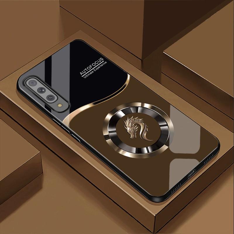 Ốp Lưng cho SAMSUNG GALAXY A30S, A50, A50S, A70, A7 2018 Mặt kính cường lực, cao cấp Họa tiết FOCUS RỒNG