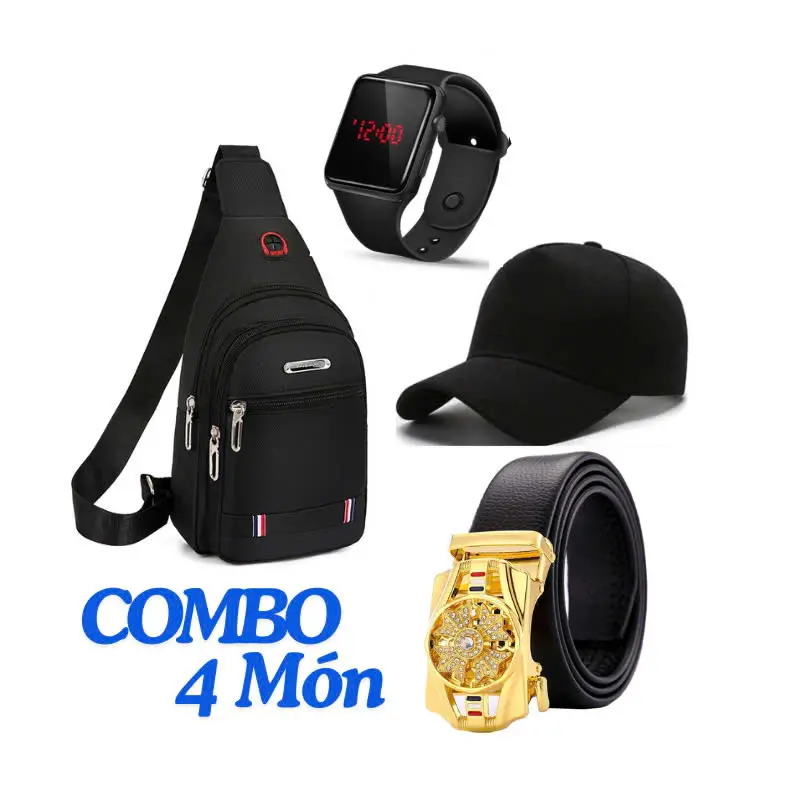 Combo Túi Đeo Chéo Thời Trang Vải Canvas Hàn Quốc- Và Đồng Hồ LED Sang Trọng - Đeo Vai, Bag 6