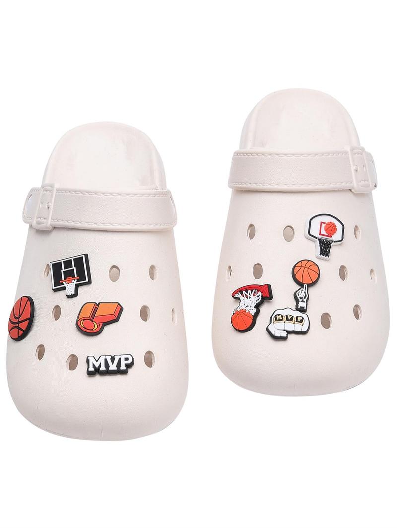 Product Introduction of 24pcs Basketball Shoe Charm, Sporty Theme Shoes Decoration for Kids and Adults for Vented Clog, Shoes Decoration for Kids and Adults 2