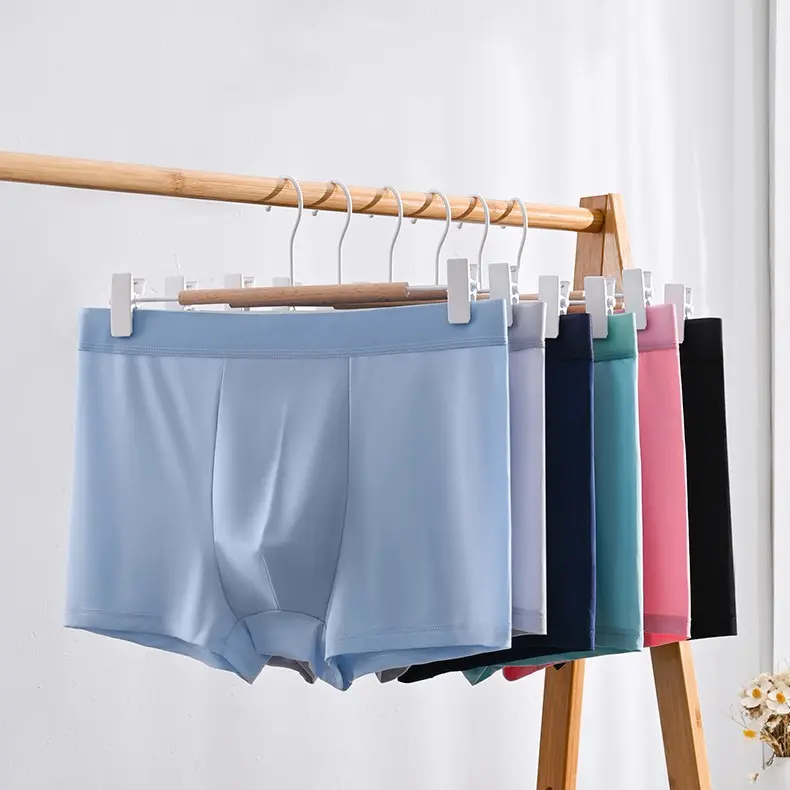 Celana Dalam Boxer Pria Ice Silk Solid Color Men Underware BCD02 6
