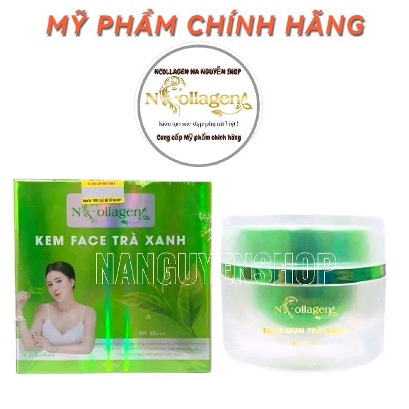 Kem Face Trà Xanh NCollagen 25g dành cho da mụn Skincare Chăm Sóc Da Làm Đẹp Da Women Nữ Dưỡng Ẩm Da Sen trị chấm  mụn  hiệu  quả trimun kem  mụn
