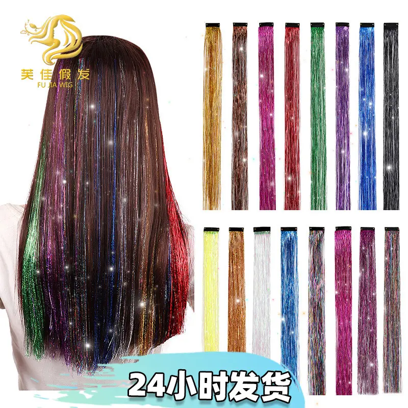 BB Clip Tinsel Hair Gold Wire Laser Gold Wire Color Colorful Metal Wire Braiding Barrettes Source Factory