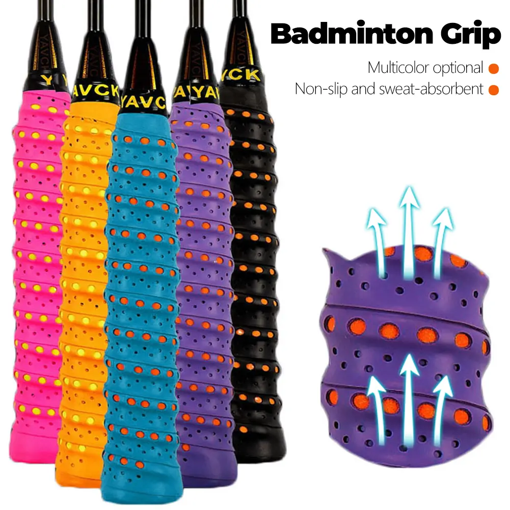 SH Anti-slip Sweatband Breathable Badminton Grip Tennis Overgrip Sport Tape Windings Over For Fishing Rod Squash Padel Racket #431767