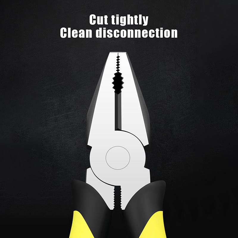 Tang Set 3 Pcs 8 Inches Wire Pliers Sharp Large Opening Stripping Pliers Industrial Grade Labor-saving Household Electrician Pliers