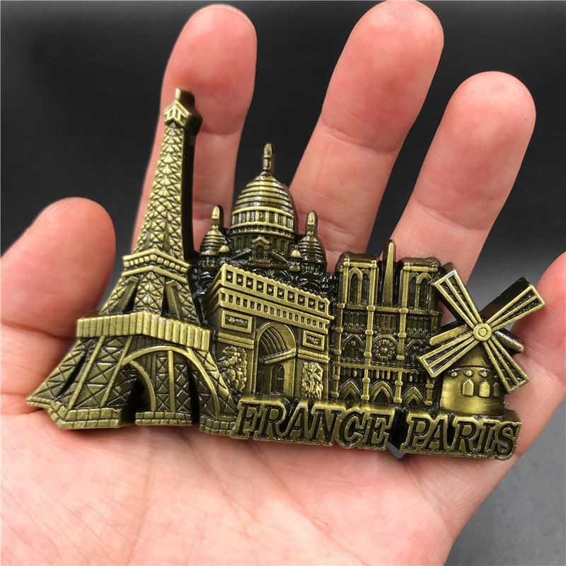 Product Introduction of Metal Refrigerator Stickers Malaysia Singapore USA UK France Italy Dubai Belgium India Three-Dimensional Magnetic Commemorative High-End 5
