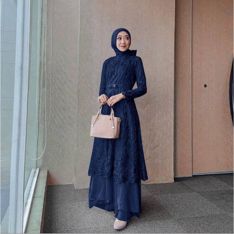 Product Introduction of MAXI ALMIRA / 4 UKURAN / M / L / XL / XXL / GAMIS KONDANGAN / GAMIS TILE MUTIARA / FASHION GAMIS WANITA Panjang Dalaman Muslim Pita Dress Pesta Kombinasi Remaja 12