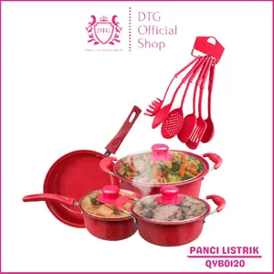 New DTG Cook ware Set 13pcs / Paket Peralatan Masak Dapur Panci Set 13/Wajan Teflon Anti Lengket Free Spatula
