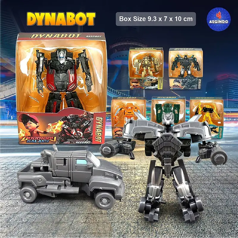 ( BISA COD ) PROMO Mainan Anak Laki Laki Dynabot Robot Transformer Bisa Berubah Menjadi Mobil Mobilan / Truck TrukTempur SNI Murah 4