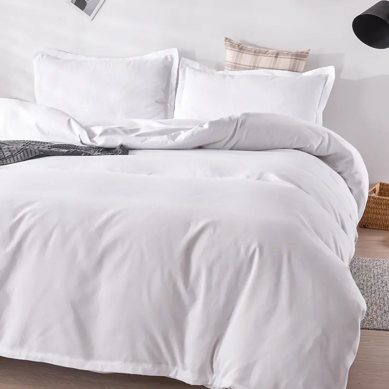 Dansunreve 6ft 5ft white duvet cover hotel quality soft washable duvet cover for Queen size king bed