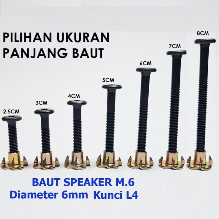 BAUT JCBC PLUS MUR TANAM CAKAR M6 BAUT MEBEL DIPAN BAUT SPEAKER - 2,5 cm 2
