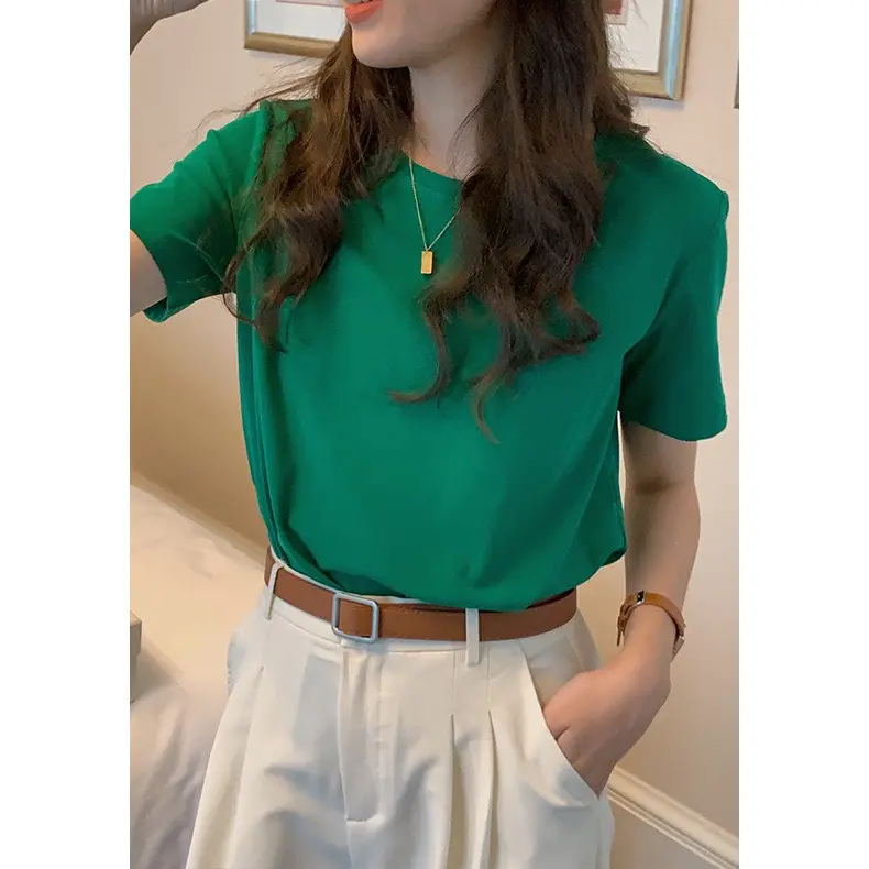 ÁO THUN BABY TEE TRƠN CHẤT LIỆU COTTON MỀM MỊN THOÁNG MÁT NHIỀU MÀU ĐẸP XINH HOTTREND 2024 CÓ FREESIZE< 65KG Nữ Women Cổ Tròn Top Tua Rua Voan Jean hải sản aoba by