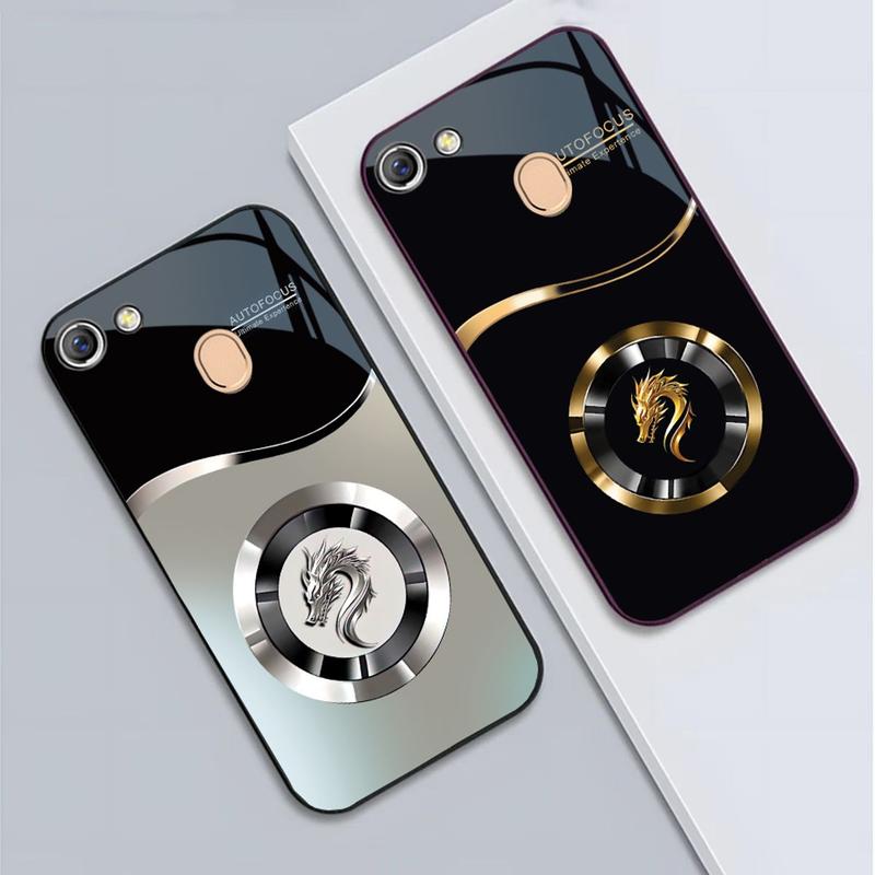 Ốp Lưng cho OPPO F5 F5 YOUTH F7 Mặt kính cường lực cao cấp Họa tiết FOCUS RỒNG