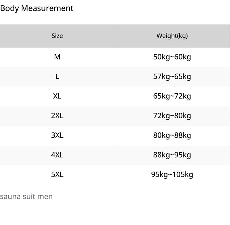 Product Introduction of M-5XL Sauna Suit Sweat Suit for men track suit sauna jacket running Exercise Gym Anti-Rip Suit Plus Size 0