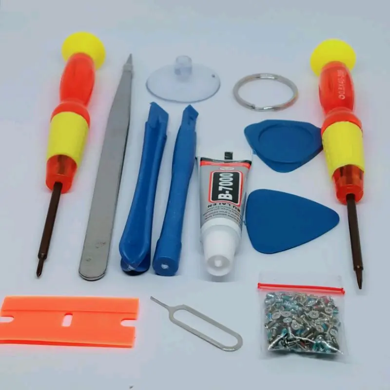 Paket Service Hp Obeng 10in1 B7000 3ml isi Bening dan Baut Hp Universal