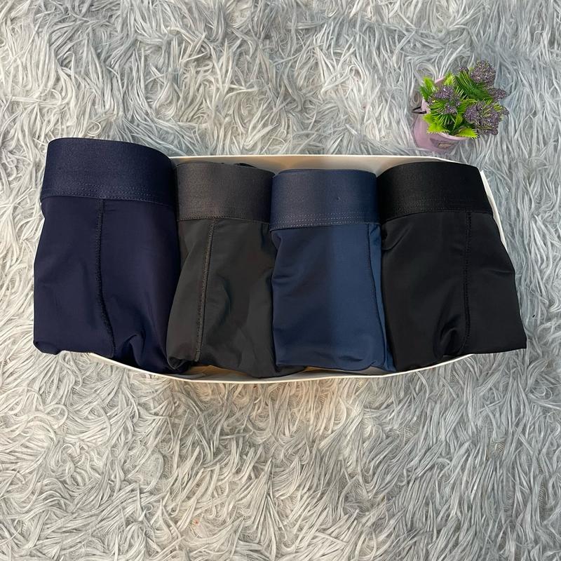 Quần sịp đùi cao cấp lụa băng, quần boxer nam cạp trơn chất liệu lụa băng mát mịn, co dãn đa chiều, mặc thư giãn thoải mái 4
