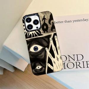 Abstract Eyes Suitable for Apple 16 Pro Max Phone Case Personalized 15 Pro Shockproof New Jelly Case Shockproof