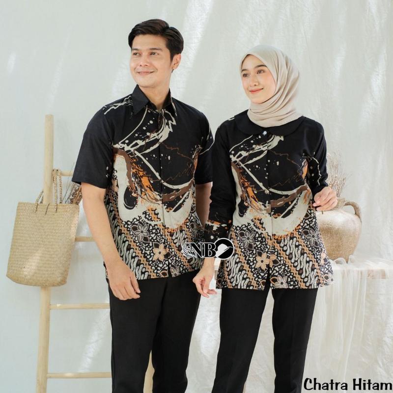Blouse kantor modern Batik Wanita Lengan Panjang Batik Couple seragam chatra CPN 3