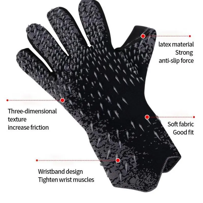 Breathable Wear-resistant Thickened Football Goalkeeper Gloves, 1 Pair Professional Adult Latex Gloves, Sports Gloves For Men & Women 6