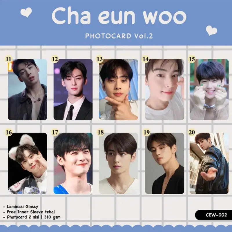 Photocard Cha Eun Woo VOL 2 0