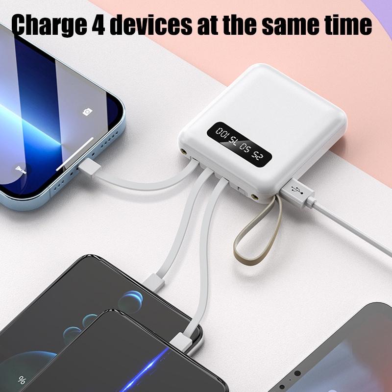 MOYATU Powerbank 20000 mah Mini Size with 4 Kabel 2.1A Fast Charging LED Senter Display power  bank 3