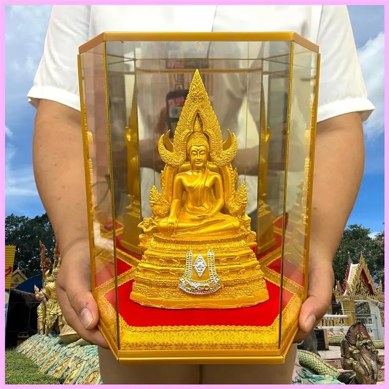 สปอตสินค้า ชุดพระพุทธชินราช พระคู่บ้านคู่เมือง หน้าตัก 3 นิ้ว เนื้อเรซิ่น พร้อมตู้กระจกสามารถนำไปเป็นของขวัญในวาระโอกาสสำ