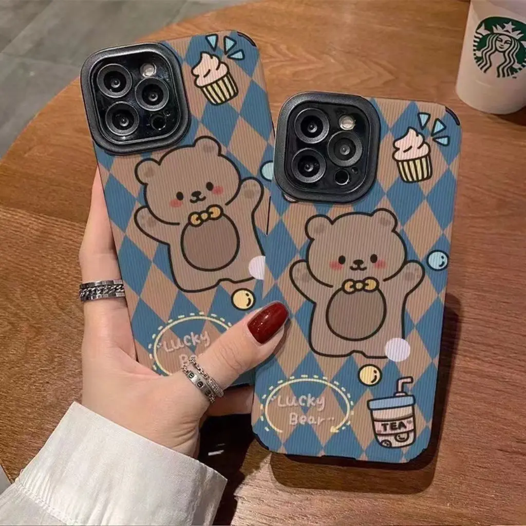 Cute Lingerie Bear Apple 14 Case iPhone 13/12/11/xs/XS MAX/xr Soft Case