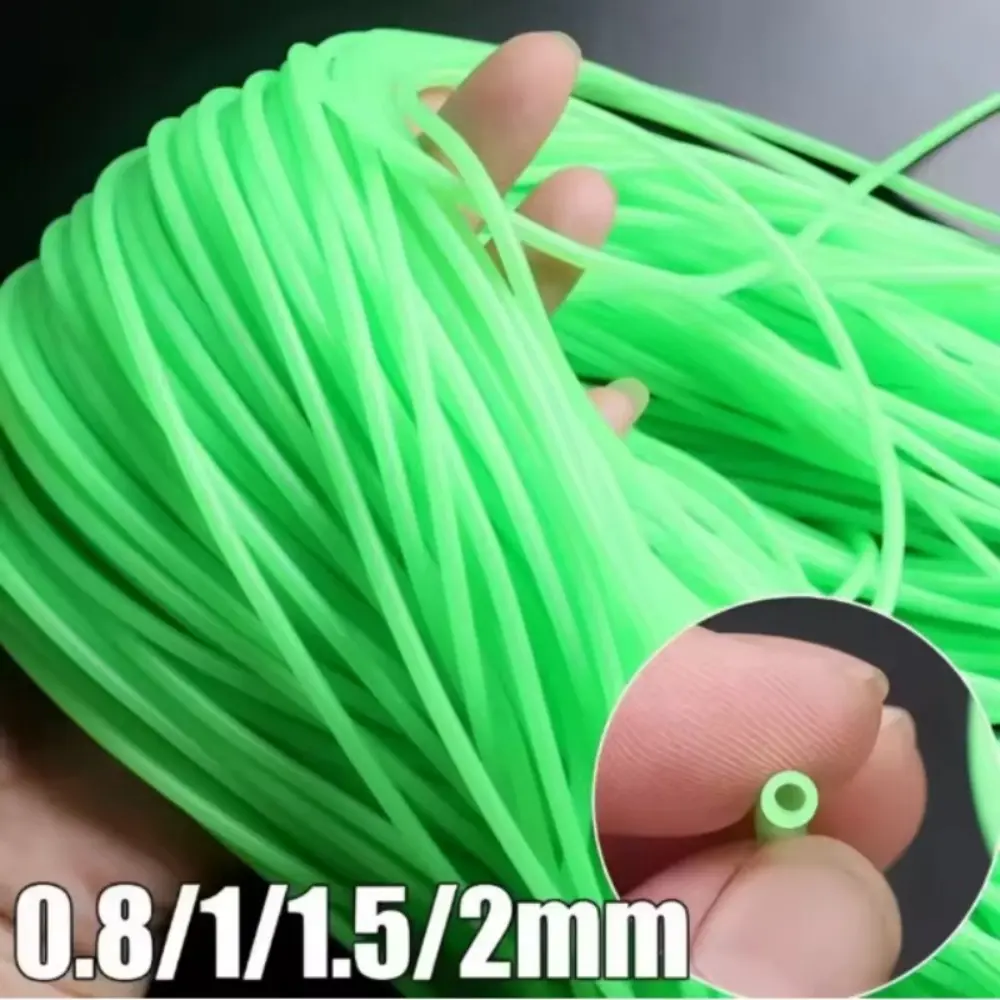 New 0.8/1/1.5/2mm Luminous Fishing Hose Silicone Green Anti Rig Tube Hook Line Glow Fish Tackle Tools Deep Sea Fishing