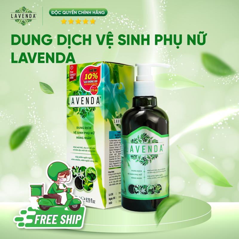 Dung dịch vệ sinh thảo dược LAVENDA giúp đánh bay khí hư huyết trắng nấm ngứa khử mùi hôi 275ml