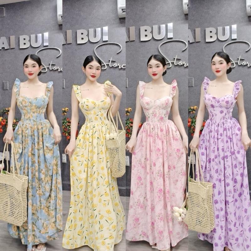 D336 - Đầm Xoè Tiểu Thư Vai Cánh Tiên Mai Bùi Store Women
