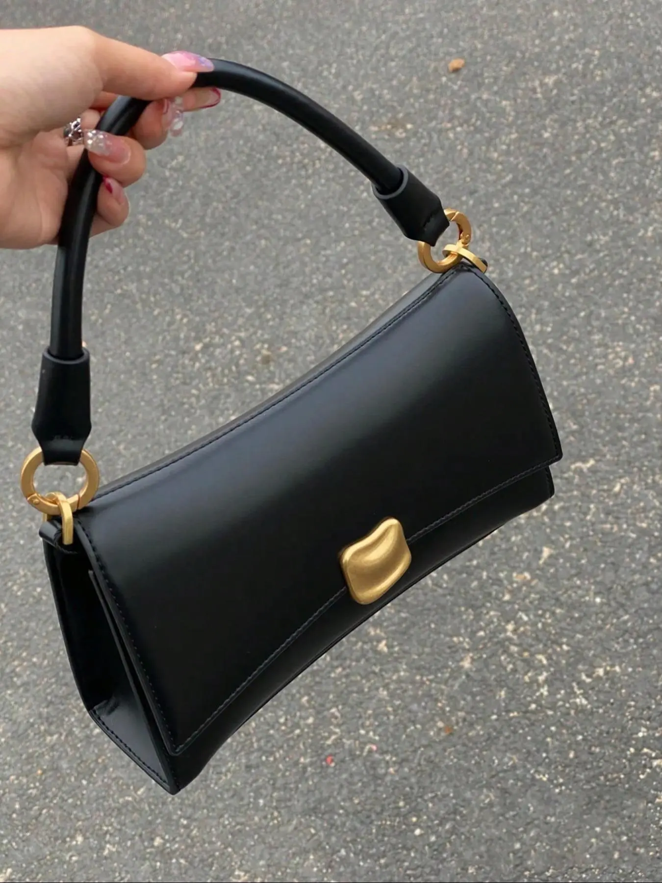 Women's Solid Color Handbag, Fashionable Pu Leather Shoulder Bag for Daily Used, Casual Trendy Versatile High-quality Daily Commuting Bag, Girl  Shopping Bag