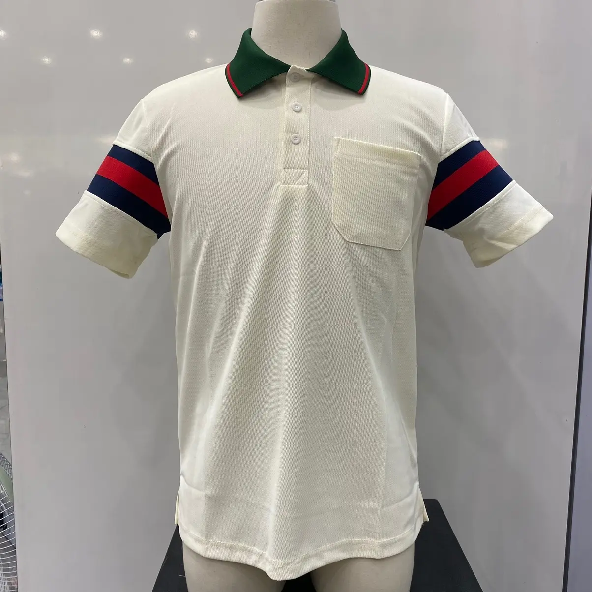 Áo Polo phối dọc ngang tay, phối cổ Menswear Nam Thun