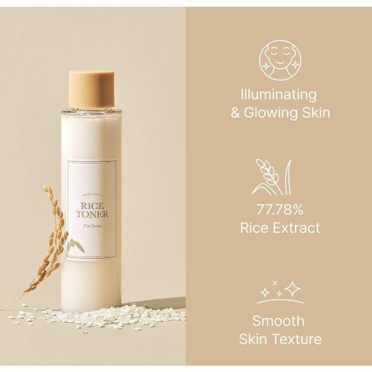 Product Introduction of I'm From Rice Toner / Essence 150ml  77.78% Rice (Goami) Extract Made in Korea Skincare Brightening Moisture Vegan Skin Repair Comfort toner  pad 33