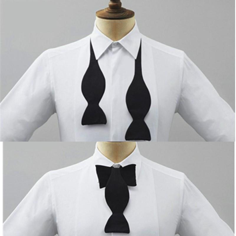 Product Introduction of British Fashion Style Classic Handmade Bow Tie Shirt Black Studio Banquet Stage Performance Gourd Bow Tie 0