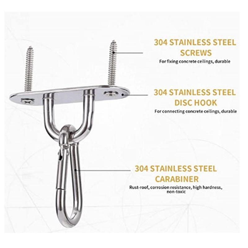 Product Introduction of haesdo 1/5Set Mount Hook Wall U Boat Pad Mount Snap Hook U Hooks Pad Eye Plate Stainless Steel 22
