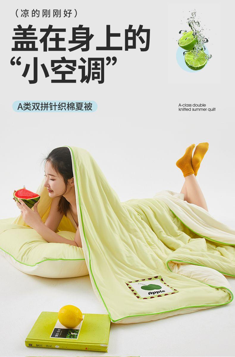 Product Introduction of 2025 Watermelon Summer Quilt Air Conditioning Quilt Ice Cream Quilt Core Ice Silk Single Double Summer Thin Quilt New Washable Machine Washable 1