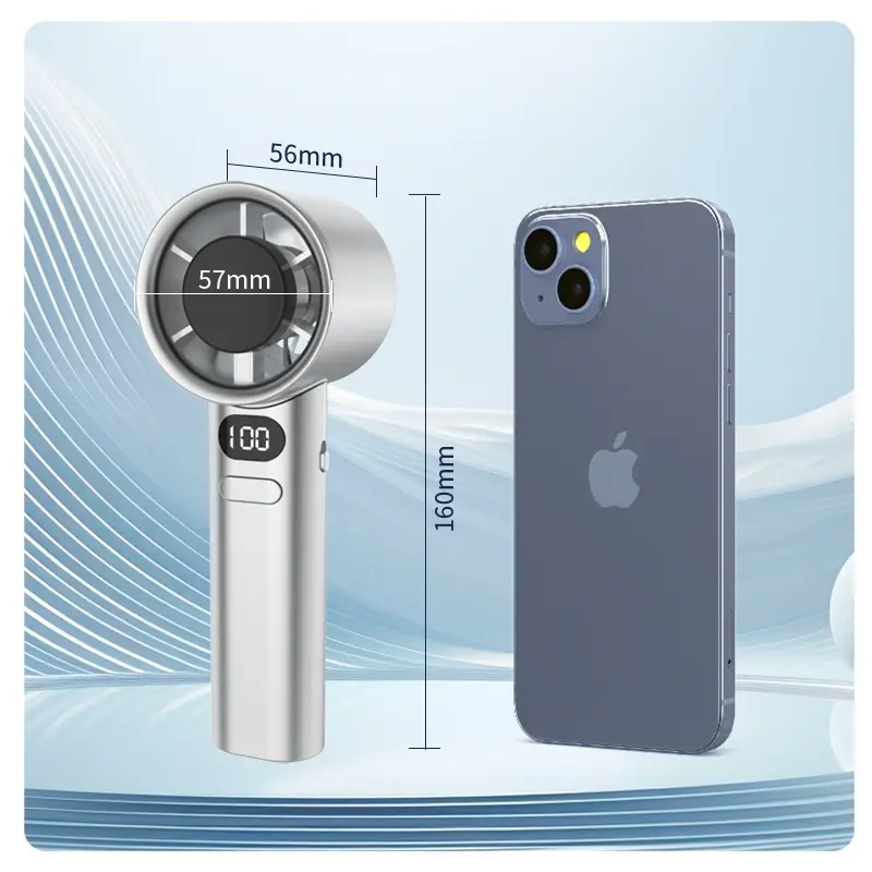 KINGLUCKY M11 Kipas Angin Mini Genggam Portable High Speed Mini Fan Adjustable Super Strong Wind with Smart LED Display 7