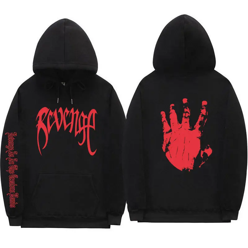 2025 New Fashionable Street Trendy Men's and Women's Couple's Xxxtentacion Hoodie European and American Street Revenge Hoodie Sportswear