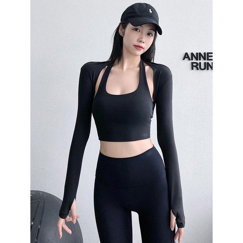 Khăn Choàng Thể Dục, Áo Khoác Thể Thao Cho Nữ, Dài Tay, Thích Hợp Tập Yoga Và Pilates, Có Thể Mặc Ngoài Trời, Áo Cardigan Khiêu Vũ Ngắn, Áo Ghi Lê Nhỏ