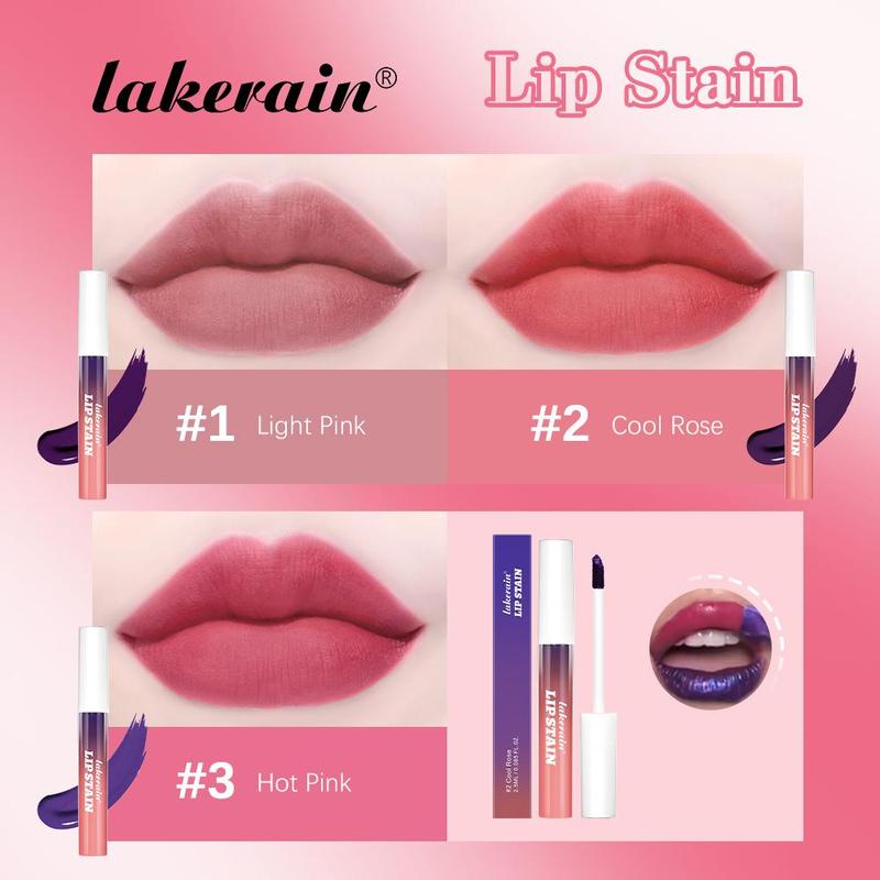 Long-lasting Peel-off Lip Stain Set, 3 Counts/set High-pigment Moisturizing Lip Stain, Easy To Apply and Remove, Ideal for All Skin Tones, Valentine's Day Gift, Gifts for Girlfriend 4