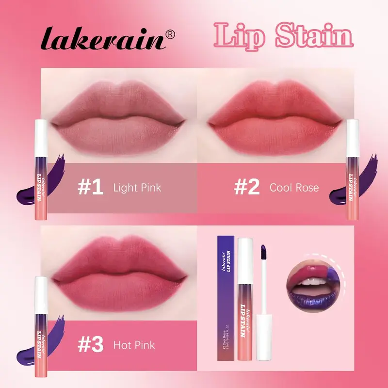 Long-lasting Peel-off Lip Stain Set, 3 Counts/set High-pigment Moisturizing Lip Stain, Easy To Apply and Remove, Ideal for All Skin Tones, Valentine's Day Gift, Gifts for Girlfriend 4