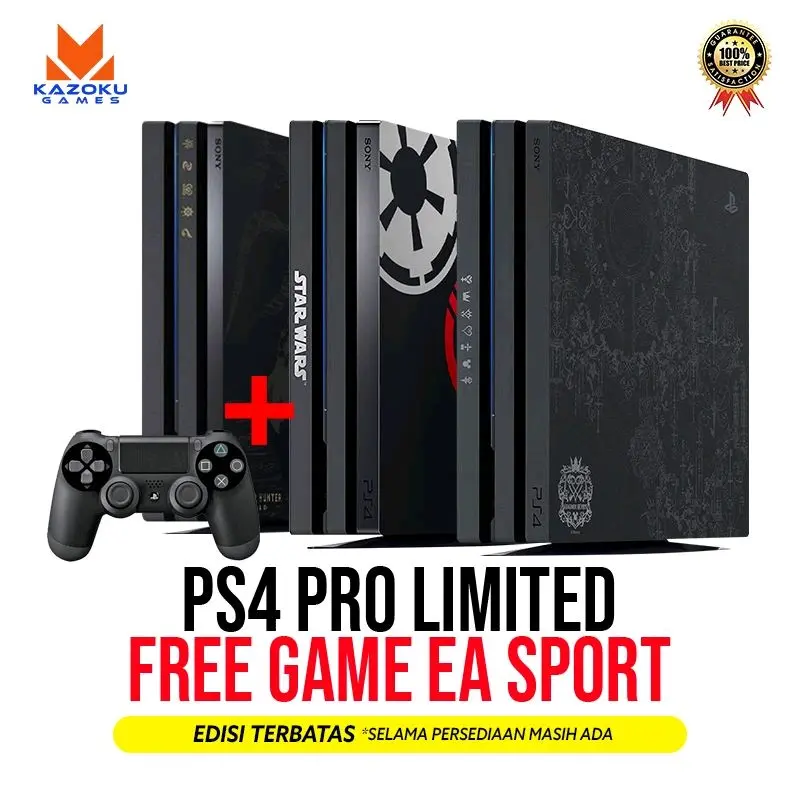 PS4 PLAYSTATION 4 PRO LIMITED EDITION 1TB + 1 Stick + Free Games Sport & Racing - Wireless 1