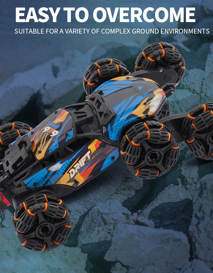 Product Introduction of RC Car Children Toys Remote Control Car Toys For Boys Radio Control Six-wheeled Stunt Car Electric Car Kids Toys Gift 8
