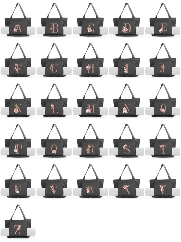Letter Pattern Yoga Mat Storage Tote Bag, Large Capacity Sports Bag, Outdoor Sports Yoga Mat Storage Bag, Fitness Yoga Accessory Organizer 5