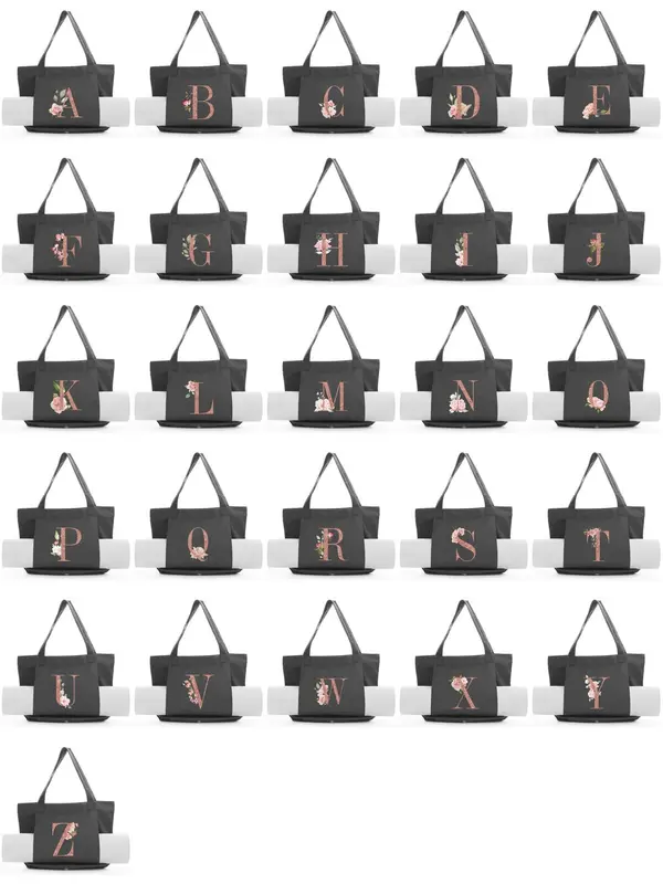 Letter Pattern Yoga Mat Storage Tote Bag, Large Capacity Sports Bag, Outdoor Sports Yoga Mat Storage Bag, Fitness Yoga Accessory Organizer 5