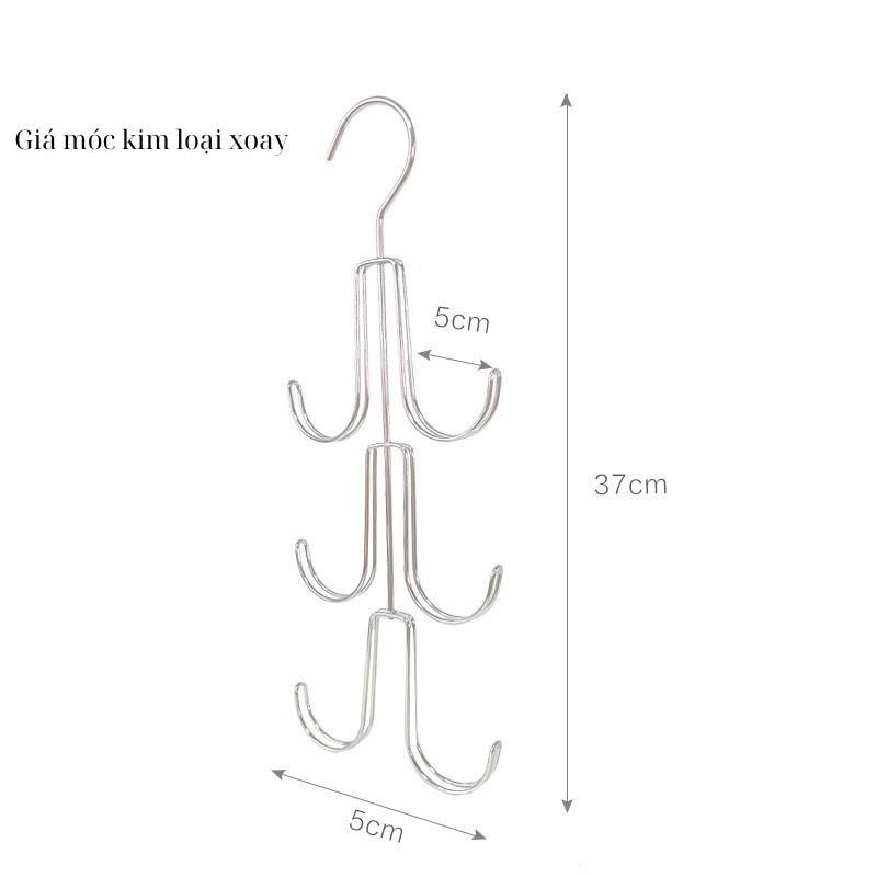 Móc treo túi xách, Móc treo quần áo đa dụng, móc treo chịu lực, chất liệu kim loại chắc chắn bền bỉ T110 0