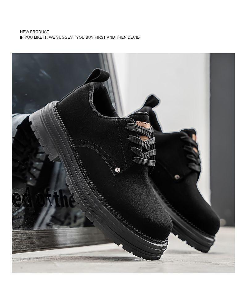 Product Introduction of Men's Shoes 2025 New Spring British Style Retro Low-top Work Boots Yellow Boots Men's Outdoor Sports Martin Boots Slipper 40