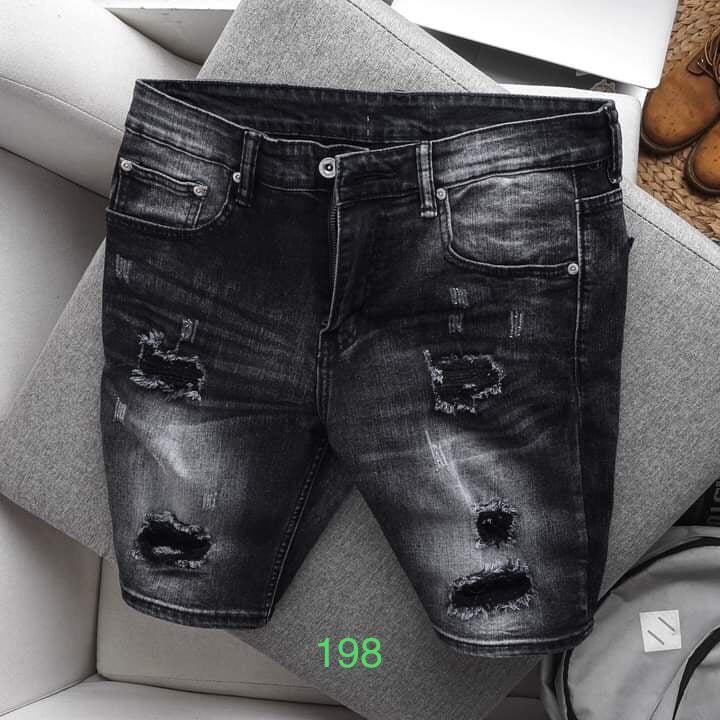 (Mẫu Rách) Quần short jeans nam rách Hàn Quốc thích hợp đi dạo cafe cùng bạn bè vô cùng thoải mái Menswear Quần Lửng Pants