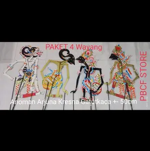 Paket 4 Wayang +- 50 - 60CM Kresna Anoman Arjuna Gatutkaca