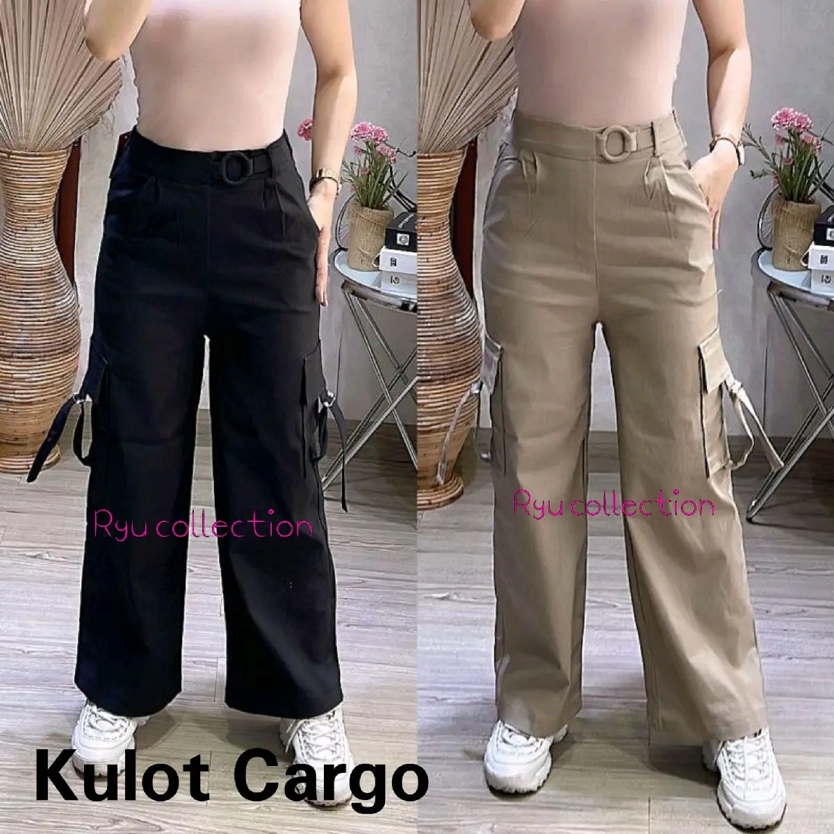 Celana Kulot Cargo Softjeans Stretch Melar 9552